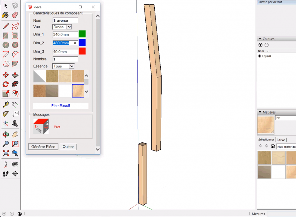 VMS_UP, le plugin pour SketchUp, qui vous permettra de faire la modélisation des meubles et des menuiseries