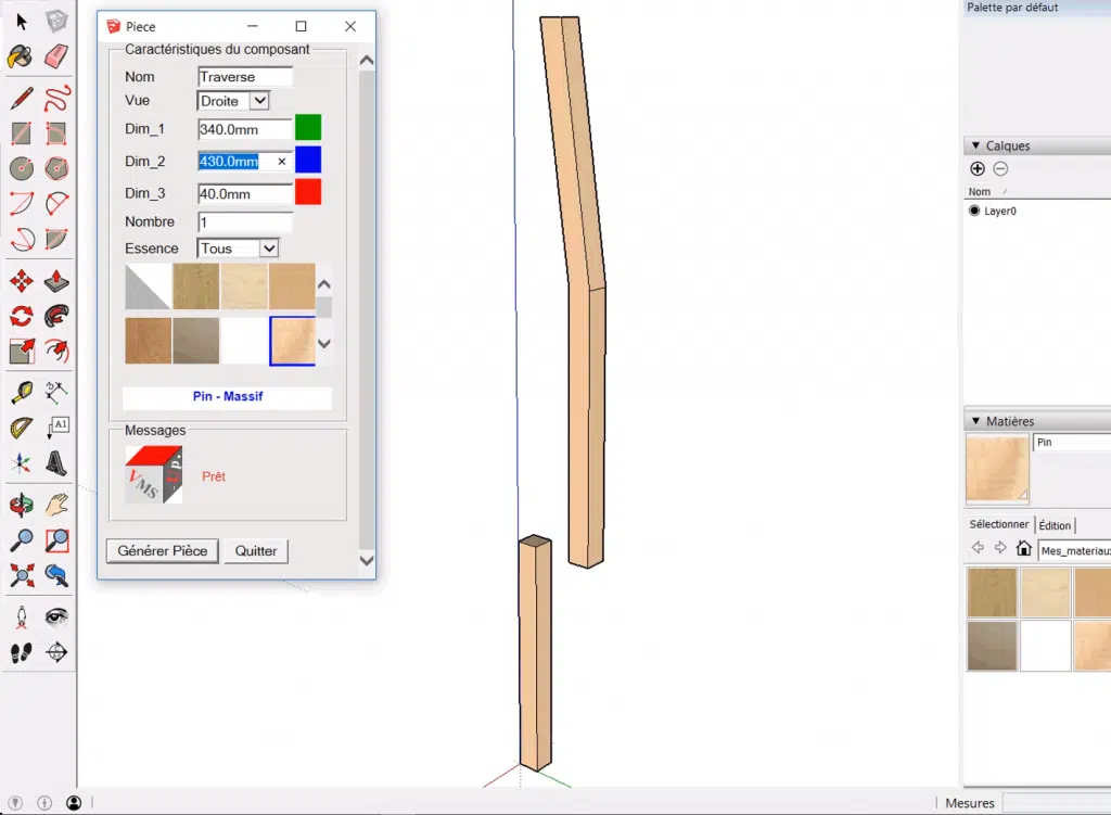 VMS_UP, le plugin pour SketchUp, qui vous permettra de faire la modélisation des meubles et des menuiseries 