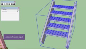 Modélisation en 3D avec Booltools, extention pour logiciel SketchUp