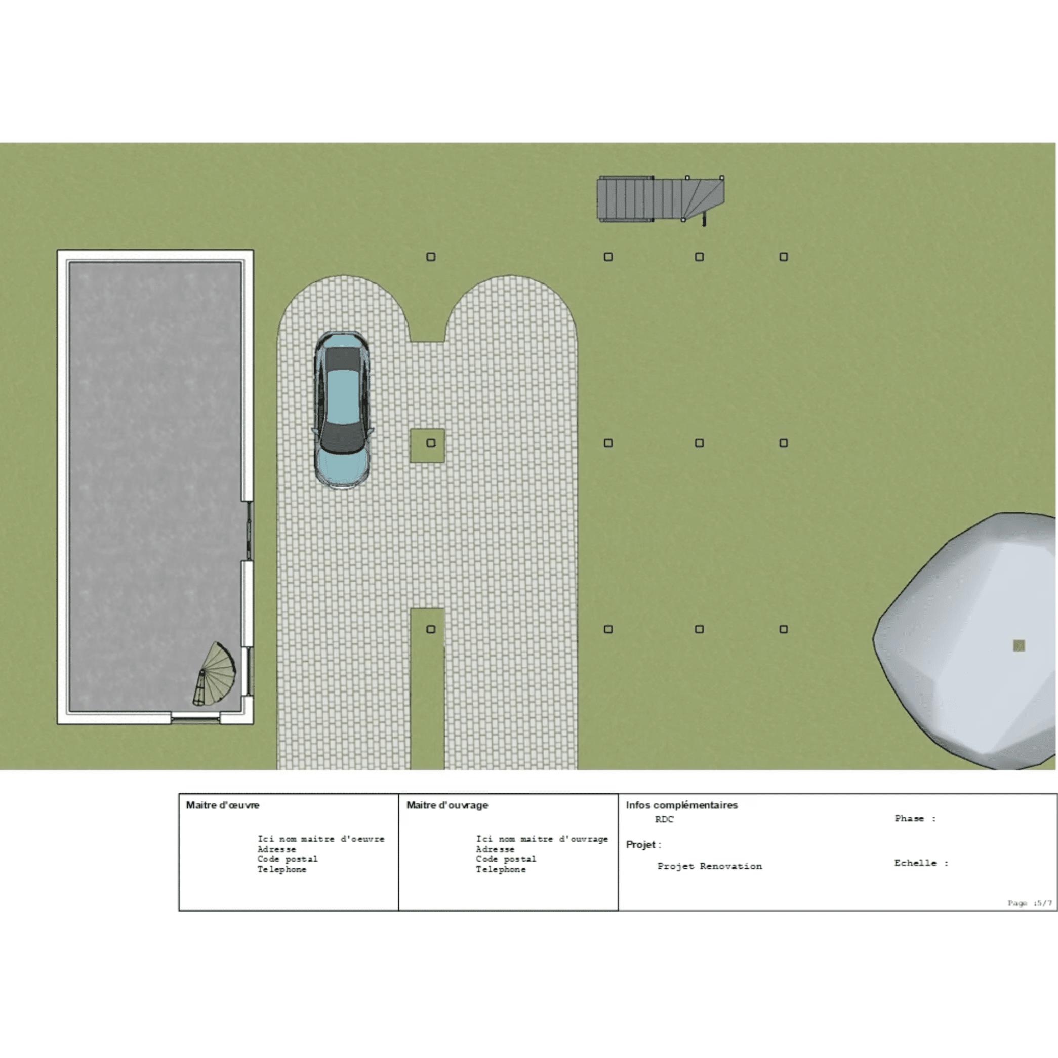 Permis de construire fait sur LayOut