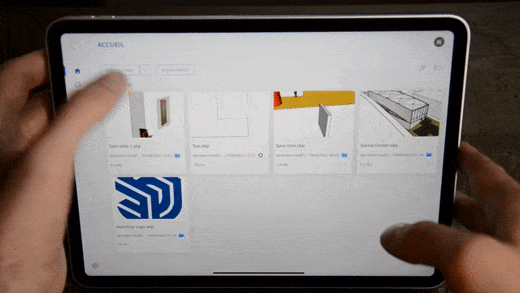 Créer un nouveau projet sur SketchUp For iPad
