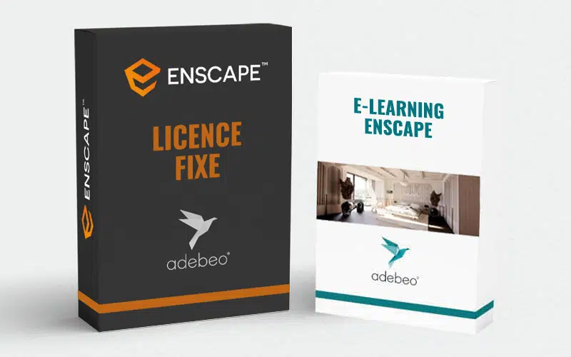 Licence d'extension Enscape pour le logiciel de modélisation 3D SketchUp - Valable pour 1 ordinateur - E-learning inclus