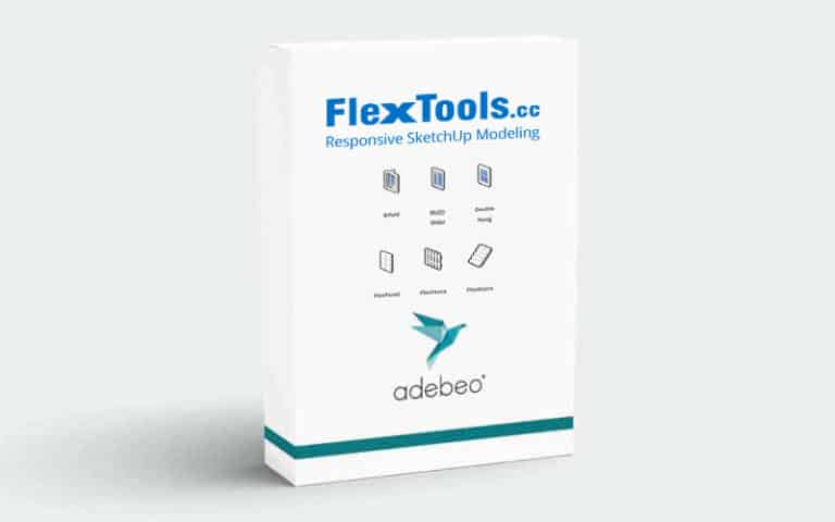 Boîte FlexTools pour SketchUp, extension pour créer des composants réactifs comme des portes et fenêtres.