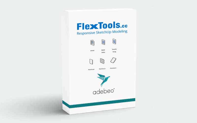 Boîte FlexTools pour SketchUp, extension pour créer des composants réactifs comme des portes et fenêtres.