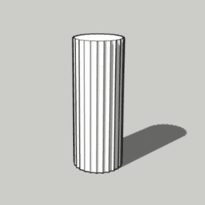 Modélisation 3D d'une colonne romaine dans SketchUp.