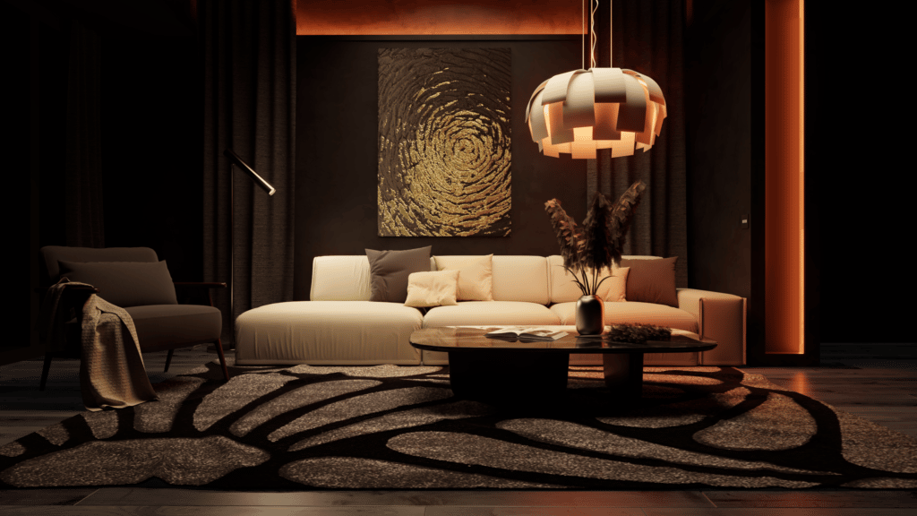 Rendu d'un salon sur V-Ray