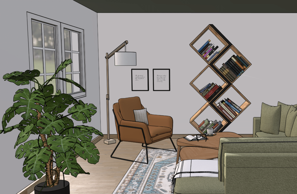 Salon hygge SketchUp