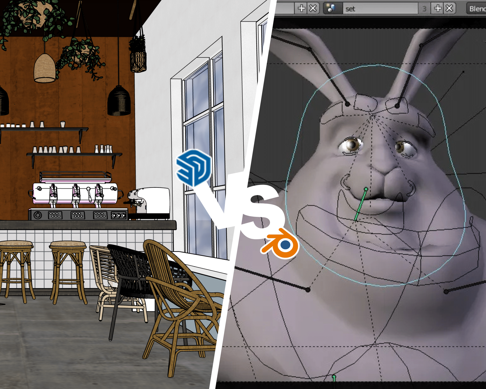 Comparaison SketchUp Blender