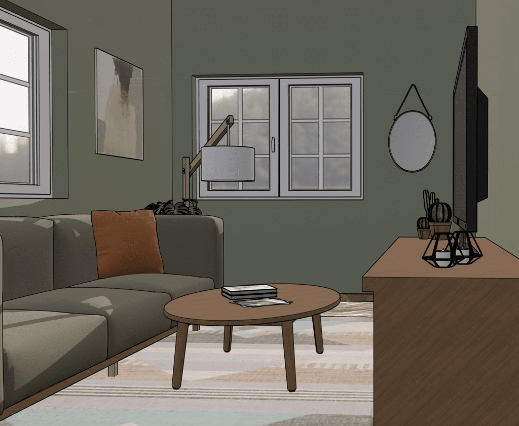 Salon hygge SketchUp