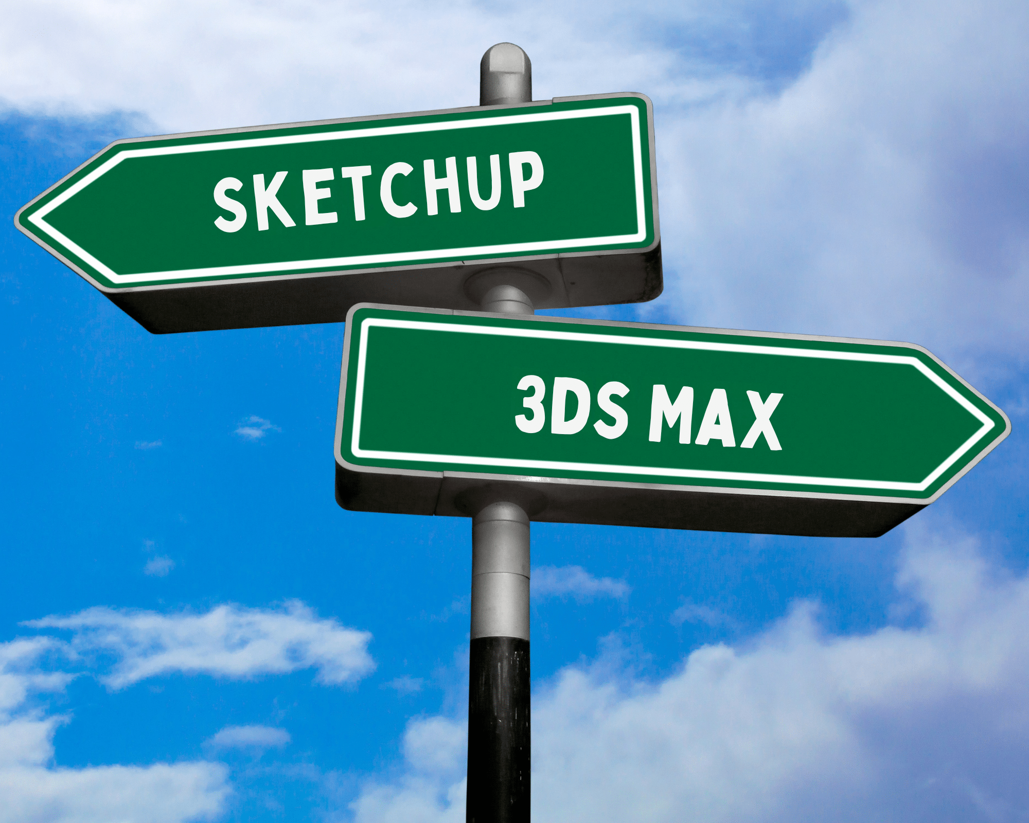 Comparaison SketchUp 3DS Max pour le BTP